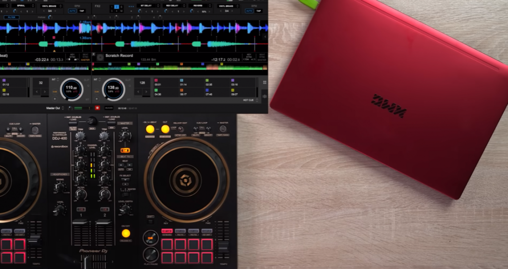 XMG DJ 15 red laptop 